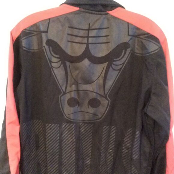VINTAGE Chicago Bulls Men’s Small Full Zip track Jacket Black Long Sleeve Y2K - Picture 12 of 12